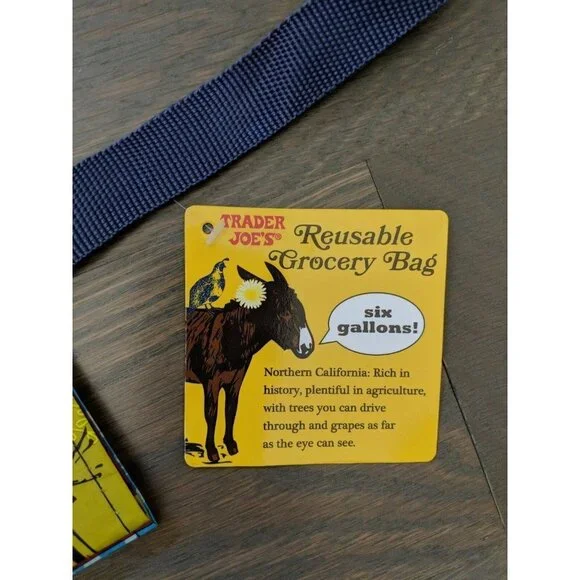 2 Trader Joe's Reusable Shopping Grocery Bags Lot San Francisco California - Picture 5 of 7